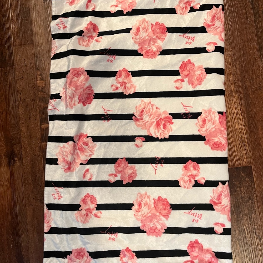 Betsey Johnson floral baby blanket